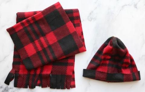 Fleece scarves and hats