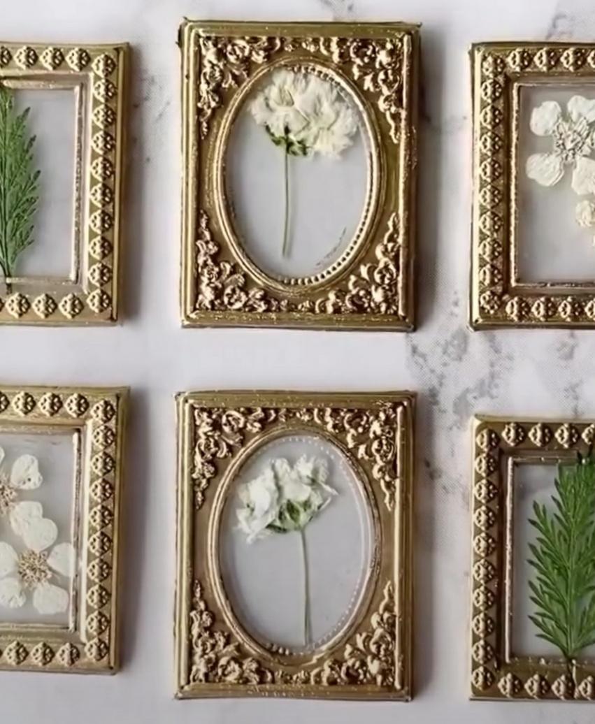 dried flower magnet frames