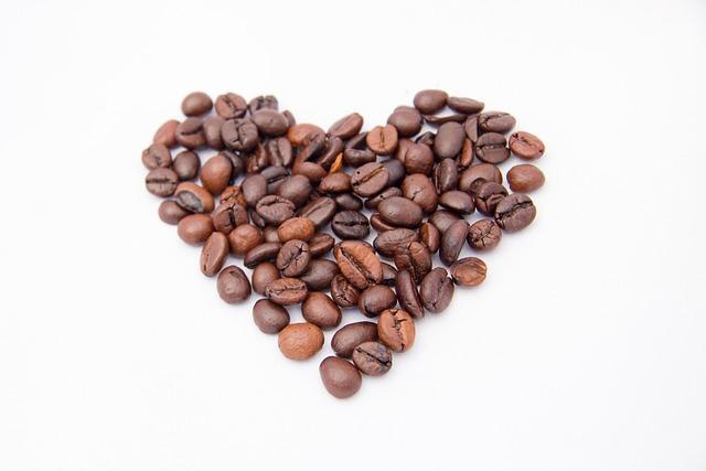 Cacao beans in the shape of a heart